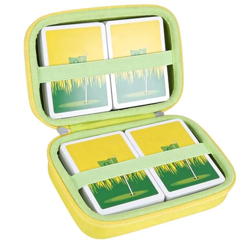 Anleo Hard Travel Case for Card Game of Golf（Only Case） (Yellow)