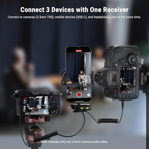 NEEWER CM28 Wireless Lavalier Microphone, Smart Noise Cancelling Lav Mic, 48KHz/16Bit 9hrs Uncompressed Recording, 200m Range, 4GB Storage for iPhone, Android, Camera, 1 RX + 2 TX + Charging Case - style: CM28 Set