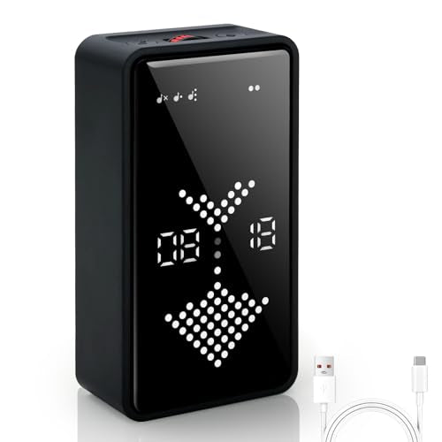 GuDoQi Digital Hourglass Pomodoro Timer, Magnetic 1-99 Mins Adjustable Rechargeable Digital Countdown ADHD Timer, Mute/Low Volume/High Low Volume Modes for Work, Study, Back to School, Kitch, Black - color: Black