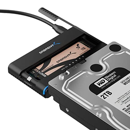 SABRENT USB-C M.2 NVMe + 2.5/3.5in SATA SSD/HDD Adapter (DS-UCMH) | USB 3.2 Type-C; connects M.2 PCIe NVMe and 2.5"/3.5" SATA drives to USB - style: 2.5/3.5" SSD/HDD/M.2 NVMe SSD Converter