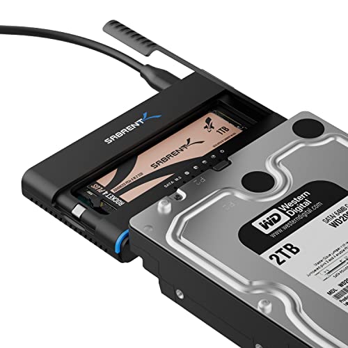 SABRENT USB-C M.2 NVMe + 2.5/3.5in SATA SSD/HDD Adapter (DS-UCMH) | USB 3.2 Type-C; connects M.2 PCIe NVMe and 2.5"/3.5" SATA drives to USB - style: 2.5/3.5" SSD/HDD/M.2 NVMe SSD Converter