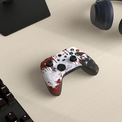 Custom Controllerzz Wireless Controller for Microsoft Xbox Series X/S & Xbox One - Custom Soft Touch Feel - Custom Series X/S Controller (X/S Bloody Zombie) - color: X/S Bloody Zombie