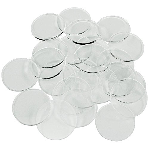LITKO 1-Inch Round Miniature Bases | 1.5mm Clear Acrylic | 25 Pack | Ultra-thin — terrain shows | For boardgame & collectible figures | Rebasing & display use | Laser-cut