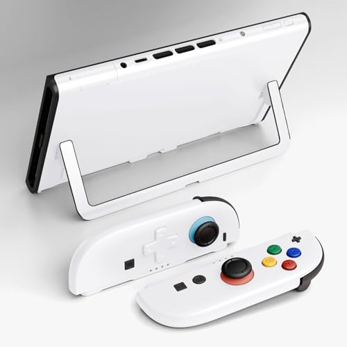 eXtremeRate DIY Replacement Shell Buttons (D-Pad Ver) for Nintendo Switch 2, Full Set Rear Back Plate Controller Housing Buttons for Switch 2 Console & Joycon 2 - Deluxe Version - White - color: White