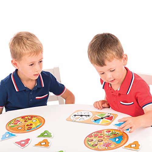ORCHARD TOYS Moose Games, Pizza! Game. Match Colors and Shapes to Make a Perfect Pizza. for Ages 3-7 and 2-4 Players - style: Pizza, Pizza!