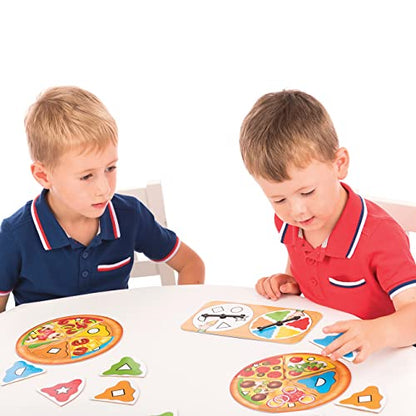 ORCHARD TOYS Moose Games, Pizza! Game. Match Colors and Shapes to Make a Perfect Pizza. for Ages 3-7 and 2-4 Players - style: Pizza, Pizza!