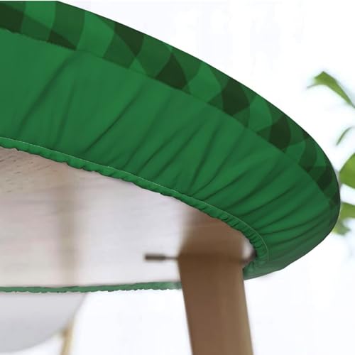 Famame Happy St. Patrick's Day Frame Round Fitted Tablecloth with Elastic Protector Table Kitchen Dinner Waterproof Oil-Proof Table Covers Fits 40"-44", Small - color: Happy St. Patrick's Day Frame, size: Small (40"-44")