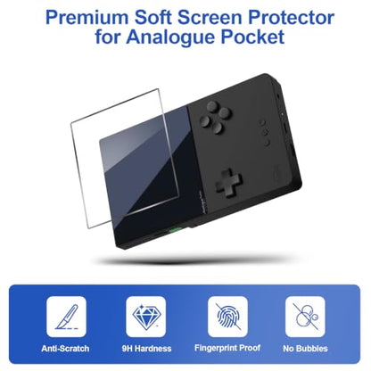 Hard Carrying Case Compatible with Analogue Pocket Game Console 2 in 1 Accessories Bundle with 2 Soft Screen Protectors, Portable Storage Bag for Video Games Cards, and Other Accessories(Case Only)