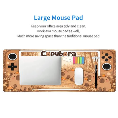 Capybara Gaming Mouse Pad Extended Large Mouse Mat 31.5 X 11.8 Inch Nonslip Rubber Base Long Desk Pad Stitched Edges Mousepad Mice Pad for Office Home Game - color: Capybara