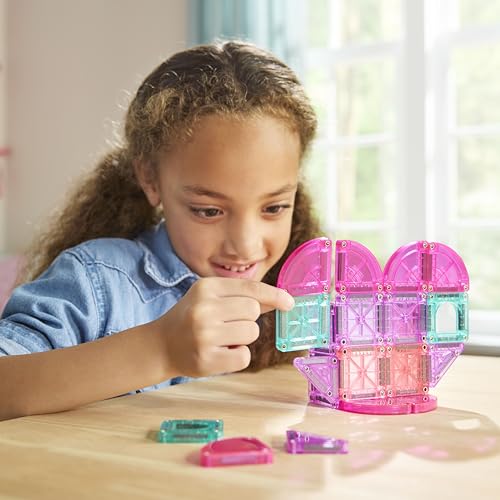 MAGNA-TILES microMAGS 26-Piece Heart to Heart Travel Set, The Original Magnetic Building Brand - style: Heart to Heart
