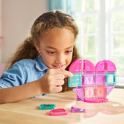 MAGNA-TILES microMAGS 26-Piece Heart to Heart Travel Set, The Original Magnetic Building Brand - style: Heart to Heart