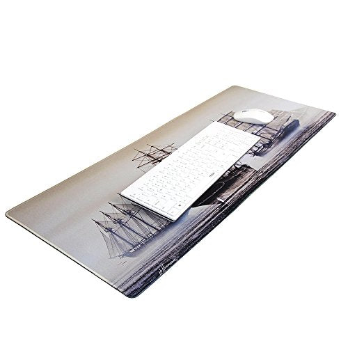 LIEBIRD® Extended XXL Gaming Mouse Pad - Portable Large Desk Pad for Laptop - Non-Slip Rubber Base (Sailing) - color: Sailing