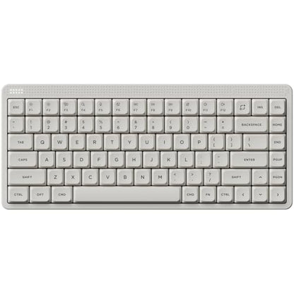 nuphy Node75 Wireless Mechanical Keyboard, 75% Hot Swappable Custom Low Profile Keyboard, 84 Keys Computer Gaming Keyboards, Supports Touch Gestures, PBT Keycaps, RGB Backlit, Bluetooth/2.4GHz/USB-C - color: White, size: Low-Profile Blush Nano Switch