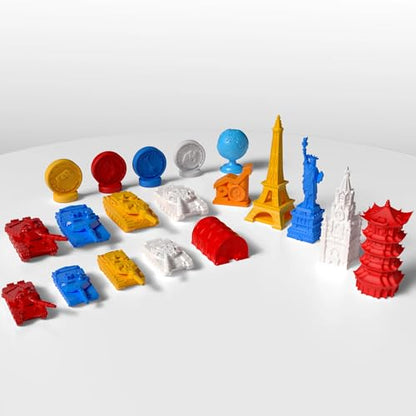 World Order: Miniature Pack - 93 Collectible Pieces, 3D Printed, Board Game Upgrade Components, Tanks, Monuments, Markers, Add-On Accessory Set - style: Miniature Pack