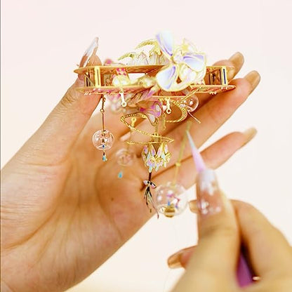 MU 3D Metal Puzzles Windbell Wind Chime B Model Kits Building for Adult and Teeners, Windchime Jigsaw Miniature DIY Sets, Birthday Gift - color: B Peace and Love