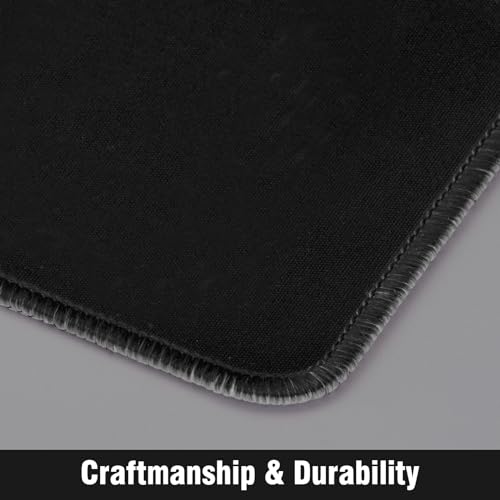 Biouai MTG Playmat for TCG Card Playing Game - 2Pcs Stitched Play Mat with Tube for Cards Gameplay, MTG, Yugioh, Magic The Gathering (24 x 14 in, 2 Pack) - color: Black & Blue