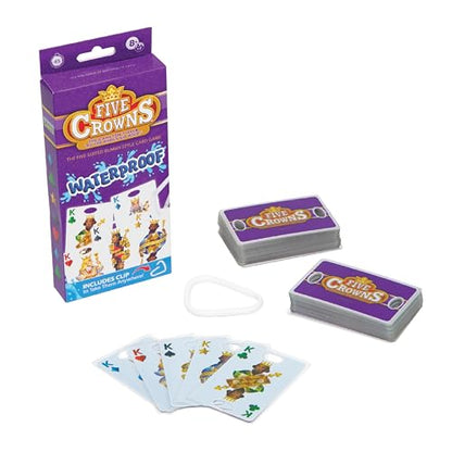 Five Crowns Waterproof Rummy Style Card Game for Kids, Family Game Night | Family Game Night, Travel Games, Screen-Free, Holiday Game, Playing Cards, Collector's Tin, Award-Winning - style: Five Crowns Waterproof
