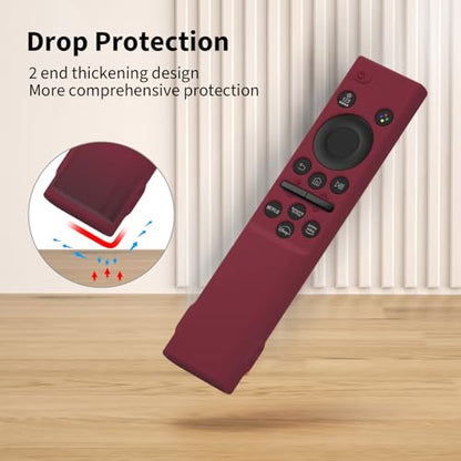 Hi Color Remote Cover for Samsung BN59-01388 BN59-01393 Silicone Remote Case Protective Sleeve (Wine) - color: wine