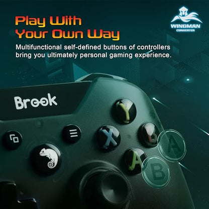 Brook Wingman PS2 Transparent White Converter - Special Retro Consoles Converter for XB Series X|S, One, 360, Elite 1&2 and PS5/PS4/PS3, NS Pro Controller on PS2/ PS1/ PS Classic Consoles - color: Transparent White