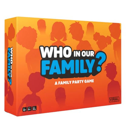 Viral Studios Who in Our Family? – Hilarious Family Party Game | Trivia, “Most Likely to” & Head-to-Head Challenges | Fun Family Game Night Card Game for Kids, Teens & Adults