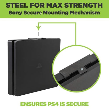 PS4 Pro Wall Mount Bundle - Includes Steel Wall Mount & 2 Controller Mounts - American Company - Behind TV PlayStation 4 Pro Holder