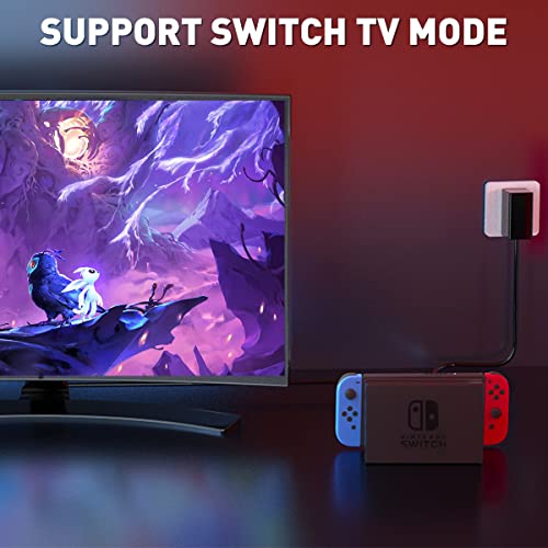 Charger for Nintendo Switch with 5FT Charging Cable, AC Power Supply Adapter for Nintendo Switch/LITE/OLED Work as Original Charger, Support Switch TV Dock Mode Output 15V2.6A USB C Chargers - size: 5FT
