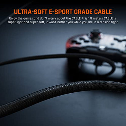 BIGBIG WON Wired Controller, Rainbow Lite PC Controllers for Gaming RGB Light, Custom Buttons, Macro, Turbo, Dual Shock Controller for Switch/Win10&11 PC Game Controller - size: Rainbow Lite