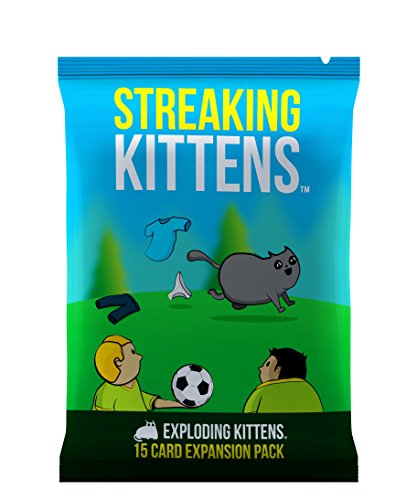 Streaking Kittens Expansion Set - A Russian Roulette Card Game for Adults, Teens & Kids, Easy Family-Friendly Party Games - 15 Card Add-on | Add sneaky strategy to Exploding Kittens! Secretly hold an Exploding Kitten in this quick-to-learn expansion. - st