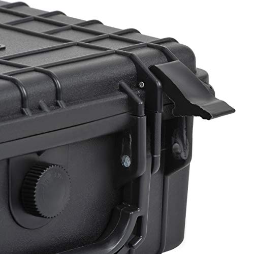 MEIJIA Portable All Weather IP67 Waterproof Protective Case,Hard Camera Case,Dry Case with Customized Foam,Fit Use of Drones,Camera,Equipments,Elegant Black (9.17inch x 7.56inch x4.33inch) - size: 9.17inch x 7.56inch x4.33inch