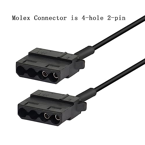 Gebildet USB to 4-Pin Molex Case Fan Adapter Connector Cable,4pcs USB to 4-Pin Molex PWM 5V USB Sleeve Fan Power Adapter Cable(USB 4-Pin Molex Cable) - style: USB to 4Pin Molex
