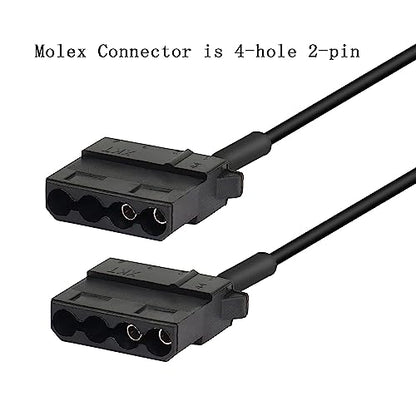 Gebildet USB to 4-Pin Molex Case Fan Adapter Connector Cable,4pcs USB to 4-Pin Molex PWM 5V USB Sleeve Fan Power Adapter Cable(USB 4-Pin Molex Cable) - style: USB to 4Pin Molex