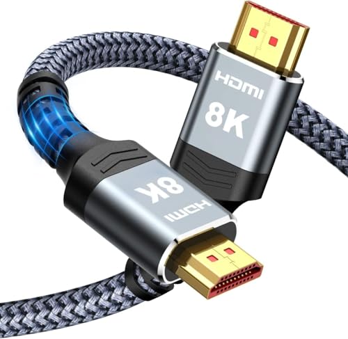 Highwings 8K@60 Long HDMI Cable 15FT, 48Gbps 2.1 High Speed Gaming HDMI Cord 4K120 144Hz RTX 3090 eARC HDCP 2.2&2.3 Compatible for PS5, SoundBar, AVR, UHD TV - size: 15 feet