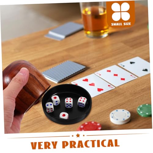 BESPORTBLE Professional Dice Cup Set Box Dice Holder for Shut The Box Game Bar Ktv Wooden Storage Case Rounded Corners