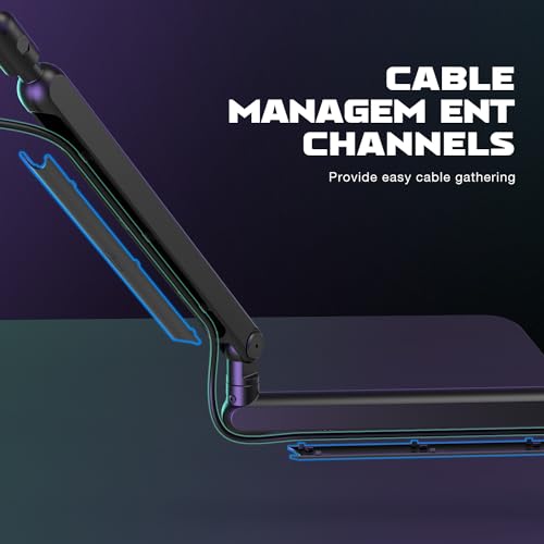 FIFINE Microphone Boom Arm, Low Profile Adjustable Stick Microphone Arm Stand with Desk Mount Clamp, Screw Adapter, Cable Management, for Podcast Streaming Gaming Studio-BM88 | Adjustable Stick Stand, Desk Mount Clamp, Cable Management, Screw Adapter, for
