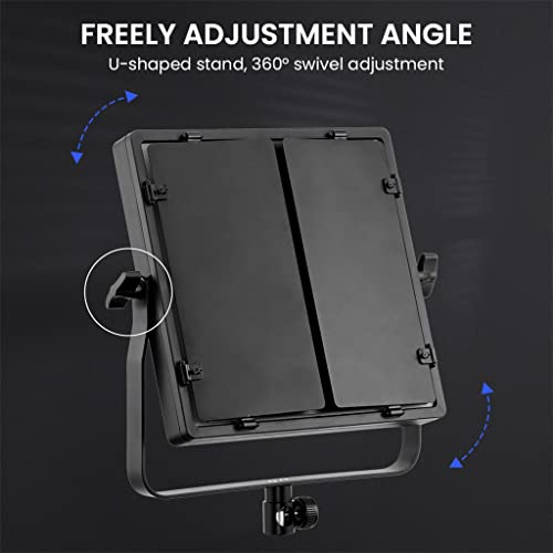 Dimmable Bi-Color RGB LED Video Lights Kit 3200-5600K Professional Panel Lamp for Studio Photography Shooting - color: E