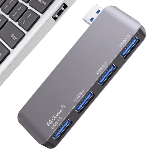 Right USB Hub, Cable-Free USB Splitter,Portable USB Hub for Laptop | One-hand Operation & Device Protection,Plug and Play,cordless integrated design,5Gbps High Speed Transfer - style: Right USB 3.0 Hub