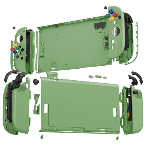 eXtremeRate DIY Replacement Shell Buttons for Nintendo Switch 2, Custom Full Set Rear Back Plate Controller Housing with Button for Switch 2 Handheld Console & Joycon 2 - Deluxe Version - Matcha Green - color: Matcha Green