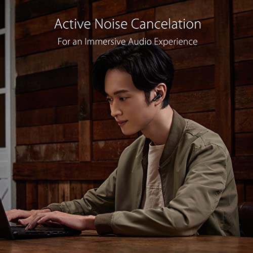 ASUS ROG Cetra True Wireless Gaming Earbuds – Bluetooth, Low-Latency, ANC Noise Cancelling, Touch Control, IPX4 Water Resistant, 27Hr Battery, Wireless Charging, for PC, Mobile, Switch, Ally/X - Black - color: Black, size: Cetra True WL (In-Ear)