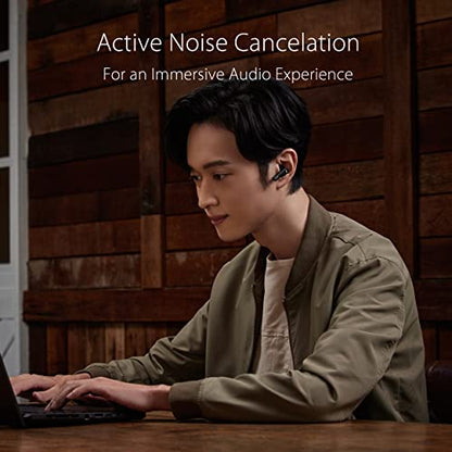 ASUS ROG Cetra True Wireless Gaming Earbuds – Bluetooth, Low-Latency, ANC Noise Cancelling, Touch Control, IPX4 Water Resistant, 27Hr Battery, Wireless Charging, for PC, Mobile, Switch, Ally/X - Black - color: Black, size: Cetra True WL (In-Ear)