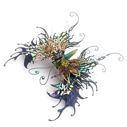 Butterfly 3D Metal Puzzle for Adults, Mechanical Butterfly Metal Model Building Kit, 50+PCS Steampunk Bionic QianYuDie Jigsaw Puzzles Animal, DIY Craft Kit Toy Gift -KIT - style: 50PCS+, KIT Version, Edition 4