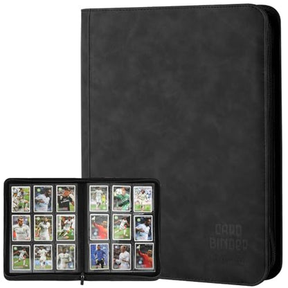 Trading Card Binder, Premium 9 Pocket Double Sided 540 Pocket PU Card Collection Binder, Collectible Trading Card Albums for MTG, TCG, Sport Card, Game Cards (Black) - color: Black