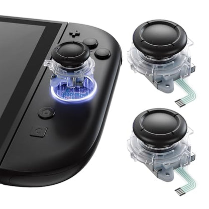 eXtremeRate Replacement 3D Joystick for Nintendo Switch 2 JoyCon, Controller Left Right Analog Stick Thumbsticks with Repair Tools for JoyCon 2, Multi-Colors Options - Clear - color: Clear