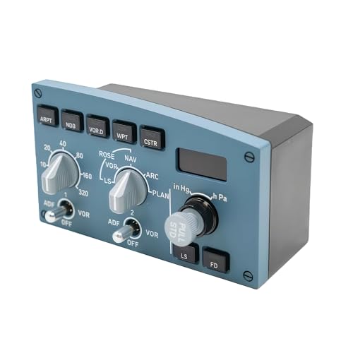 SYDYSOSO Cockpit Simulator 320 Series FCU-R, 1:1 Scale Flight Simulator Training-Inspired Control Panel, Metal Construction, USB Plug & Play, PC Compatible