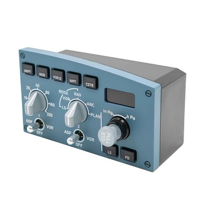 SYDYSOSO Cockpit Simulator 320 Series FCU-R, 1:1 Scale Flight Simulator Training-Inspired Control Panel, Metal Construction, USB Plug & Play, PC Compatible