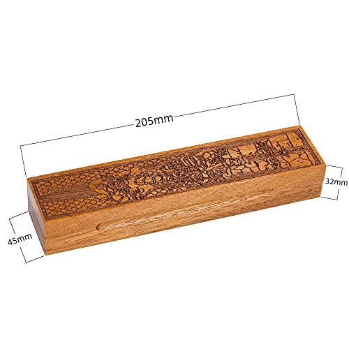 Sapele Wooden DND Dice Box, D&D Dice Holder 7 Die Dice Case with Felt Lined Magnetic Lid for D&D Tabletop Game(Skull & Roses) - color: Skull & Roses