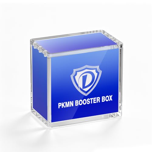 Clear Storage Bins,Booster Box Case with Magnetic Closure,Vertical Acrylic Display Case,5mm Thick Stackable Display Box for Card Collection Display(Booster Box Case,1 Pack) - size: Booster Box Case