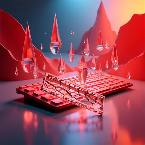 H60 Hollow Aluminum Keyboard Case,60% Compact Customized Mechanical Gaming Keyboard Housing Compatible with Wooting60/Win60/GH60/MADLIONS MAD 60 HE 61Keys Barebones Keyboards DIY (Red) - color: Red