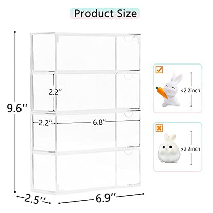 4 Layer Mini Action Storage Box Cabinet Organizer for Mini Toys | Adjustable case fit mini collectibles and figures. Case only, toys not included.