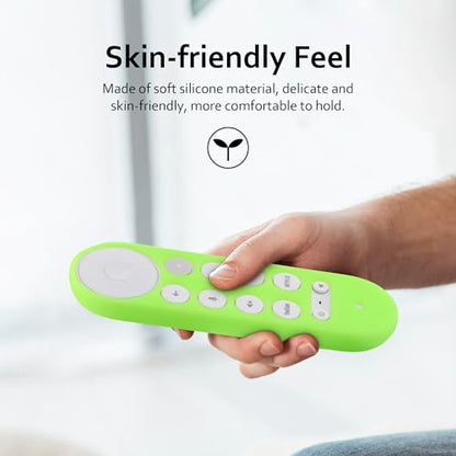 LEFXMOPHY Glow Cover for Google TV Streamer 4K Remote 2024 Green Silicone Case（Lime Green - color: GLOW GREEN
