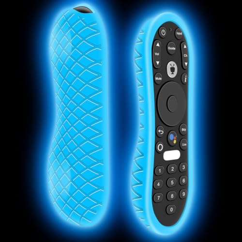 Silicone Case for TiVo Stream 4K Remote, Anti-Slip Shockproof Protective Cover for TiVo Stream Remote Controller Sleeve Protector Skin (Glow Blue) - color: Glow Blue